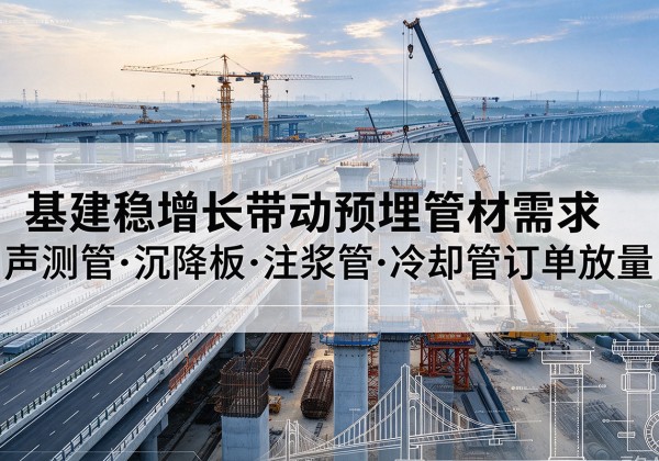 新安基建稳增长带动预埋监测管材需求，声测管、沉降板、注浆管订单持续放量